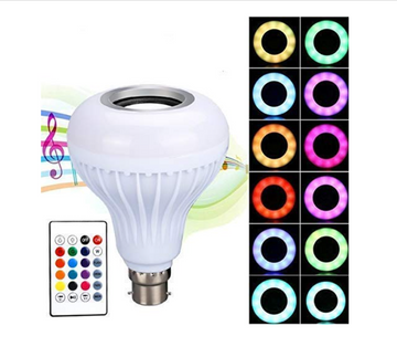 Charkee 無線 LED 全遙控 LED 音樂燈泡,藍牙音箱,附 24 鍵遙控器