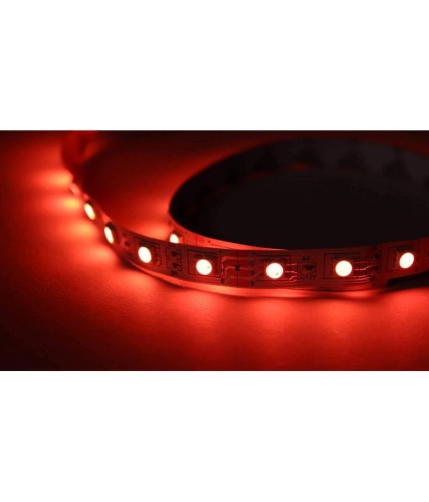 Charkee Red Steady Strip Rice Lights (Pack of 1).Charkee Red Steady Strip Rice Lights – Decorative LED String Lights for Home & Festival Decoration