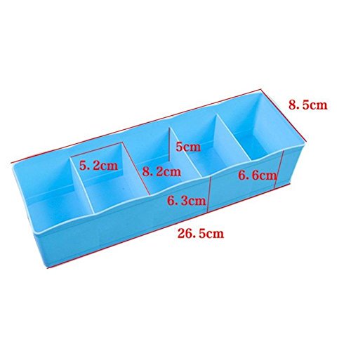 Socks Undergarment Storage Drawer Organiser Set of 4 (Color May Vary)Keep your drawers neat with Socks & Undergarment Storage Organiser Set of 4. Durable, space-saving design, perfect for socks, underwear, and small clothing items.