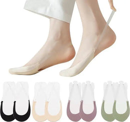 Women's Slingback Toe Topper Ballerina Socks (Pack of 2) are lightweight, low-profile socks designed for women who want comfort, protection