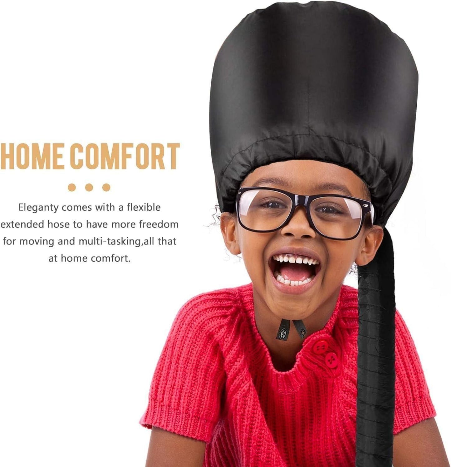 Hair Dryer Hooded Diffuser Cap for Curly Hair | Soft Bonnet Attachment Speeds Up Drying | Heat Evenly Distributes Air for Frizz Free, Natural Curls | Adjustable & Reusable