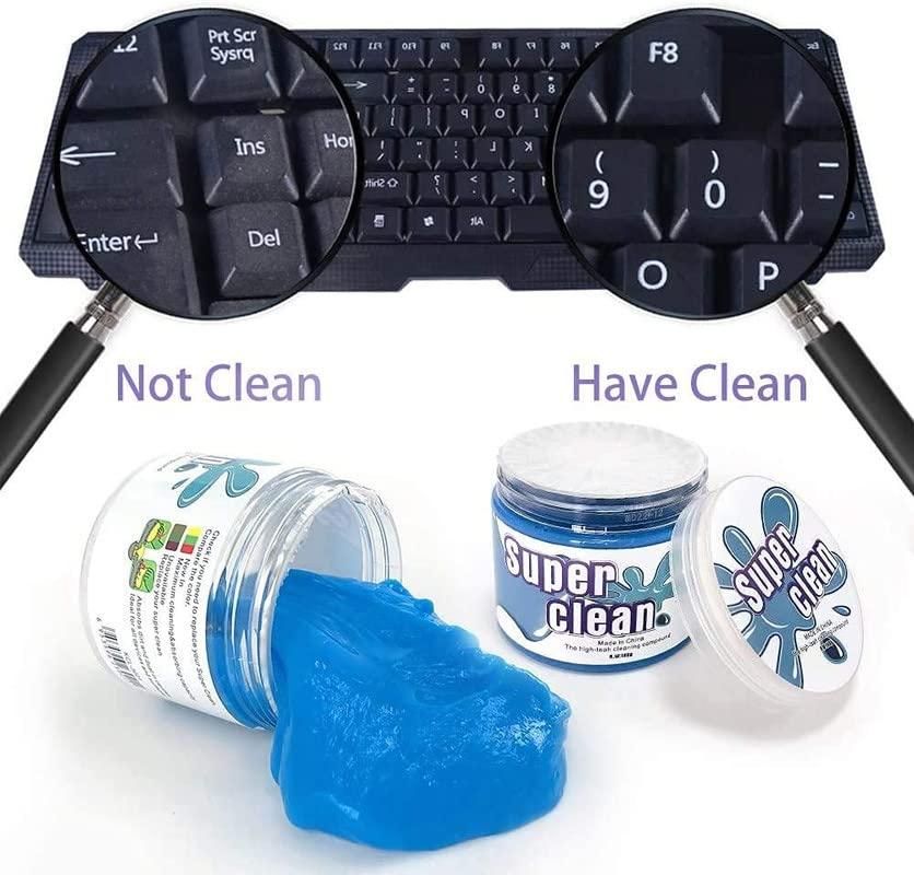 Super Clean Magic Gel Cleaner for Keyboard, Car Vents & Electronics – Dust & Dirt Removing Reusable Cleaning Gel for Hard-to-Reach Areas at Home & Office