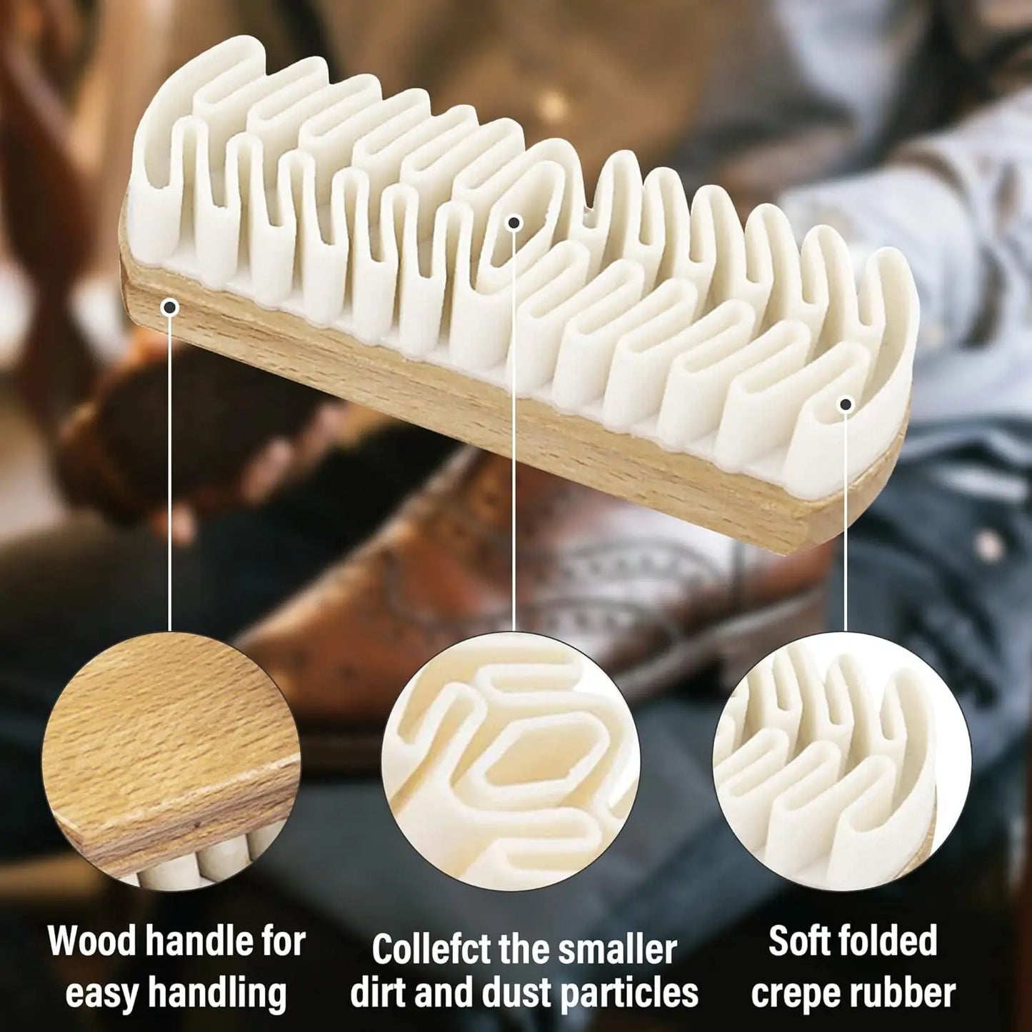 2 in 1 Shoe Cleaning Brush with Liquid Dispenser | Dual Bristle Sneaker Cleaning Tool | Easy Scrub Brush for Shoes, Sneakers & Footwear Care