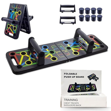 Premium 15 In 1 Pushup Board: Gym Equipment for Home Workout, Versatile Pushup Stand, Ideal Home Gym Equipment for Strength Training and Fitness, Durable and Ergonomic Design (Black)