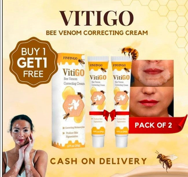 Bee Venom Vitigo Correcting Cream - (Pack of 2)Bee Venom Vitiligo Correcting Cream (Pack of 2) Skin Repair & Pigmentation Care