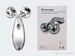 3D按摩器,不銹鋼材質,適用於背部肌肉,銀色