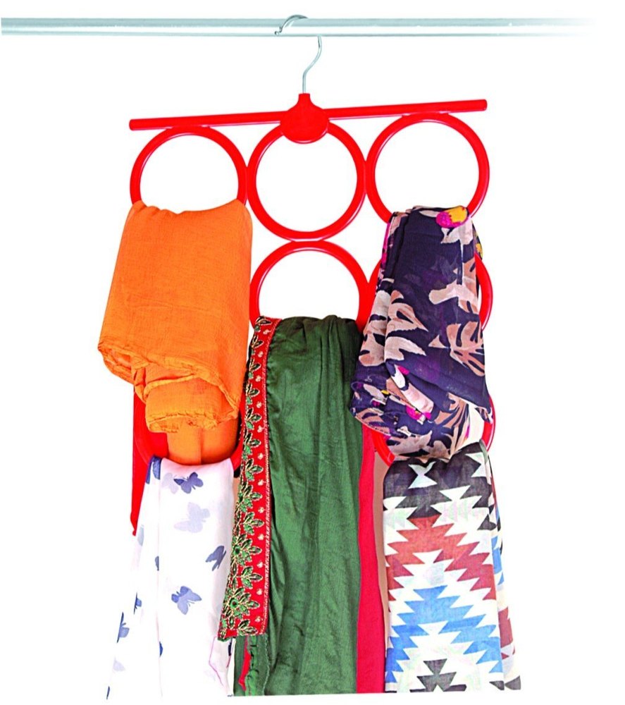 Multicolor Plastic Dupatta Hanger 2 pcs.Multicolor Plastic Dupatta Hanger (2 Pcs) | Space Saving Wardrobe Organizer.