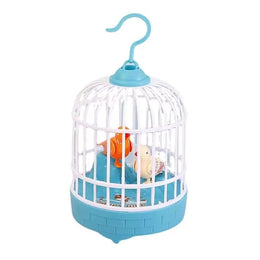 “可愛的兒童會說話的鳥籠玩具——聲控感應鳥,帶燈光和音樂,迷你會說話的鳥籠玩具”