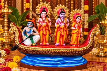 Terracotta Calcutta Guhan Odam Golu Dolls Set – Handmade Ramayana Golu Collection 7 inch