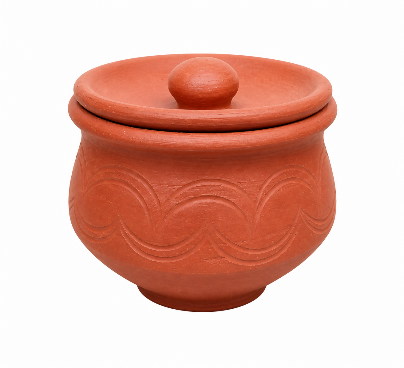 Terracotta Curd Pot with Lid (250ml / 500ml / 1 Litre) – Natural Clay Matka for Thick & Healthy Curd