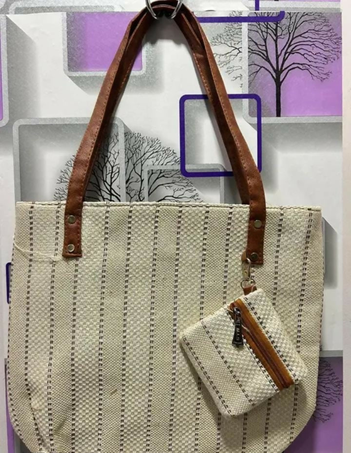 Eco-Friendly Cotton Tote Bag with Mini Zip Wallet