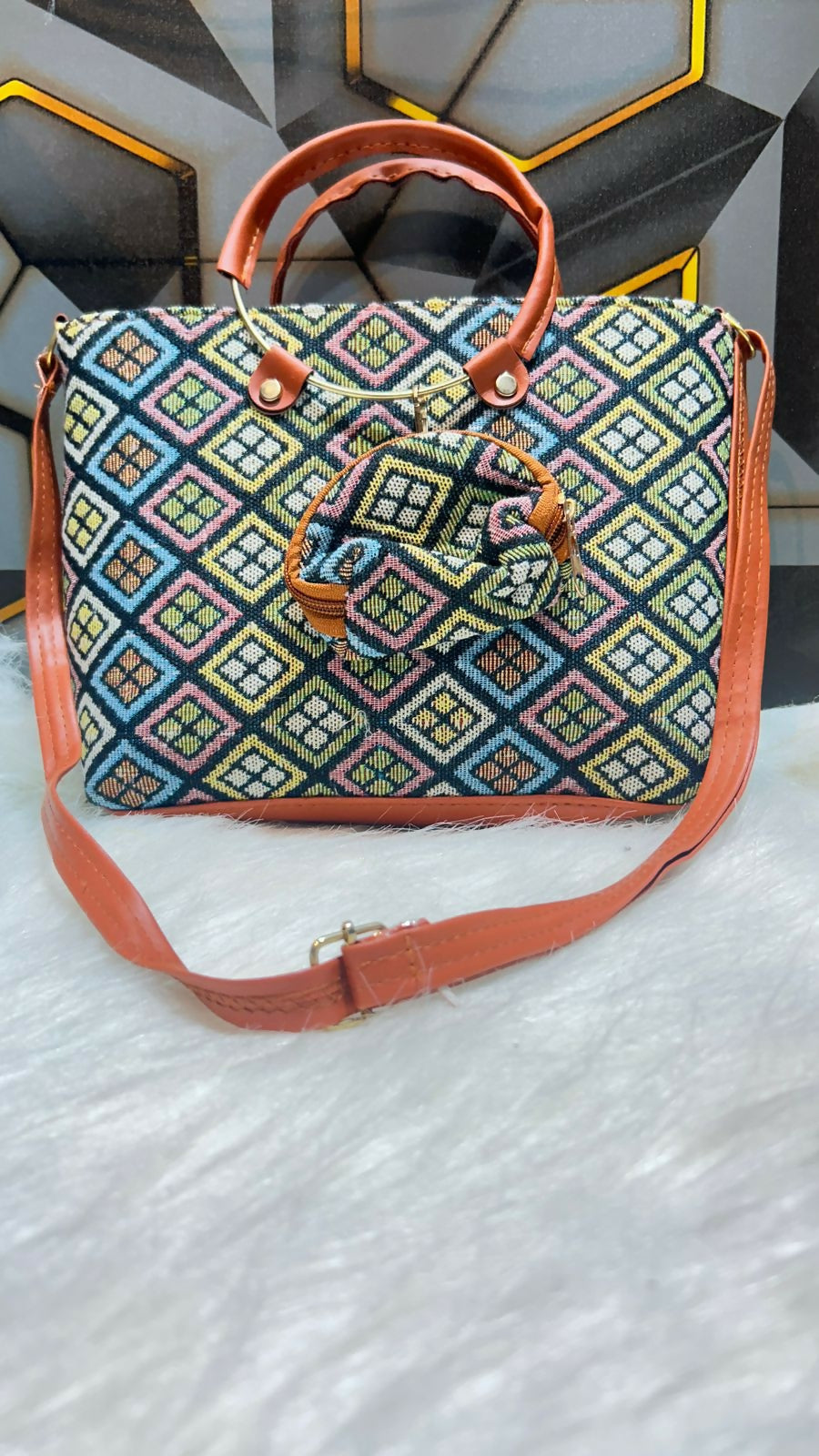 Stylish Patterned Tote Handbag for Women