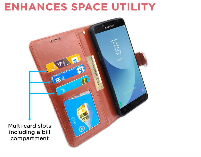 Samsung Galaxy J7 Pro Flip Cover – Full Protection, Slim Design, Modern Finish