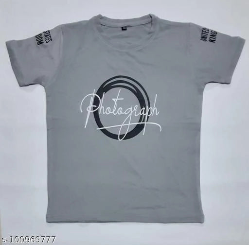 Cotton Blend Round Neck Printed T-Shirt for Boys (Grey, 7-8 Years)Shop the Cotton Blend Round Neck Printed T-Shirt for Boys in Grey, suitable for ages 7-8 years. Soft, breathable, and trendy t-shirt perfect for casual wear, school, and playtime.