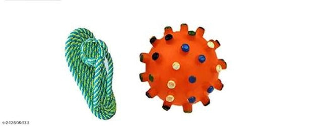 Squeaky Ball Toy for Pet (Multicolor, Pack of 2)Squeaky Ball Toy for Pets (Multicolor, Pack of 2) – Fun & Interactive Play Balls