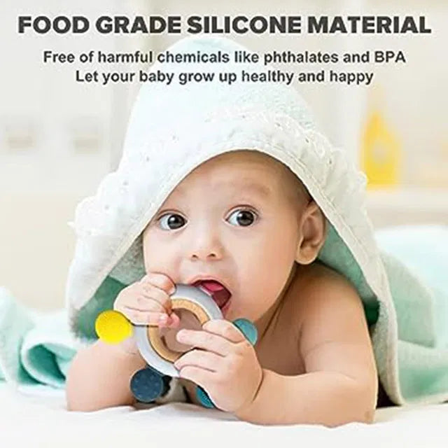 Silicone Teether.Food Grade Silicone Baby Teether – Safe & Soothing Gum Relief