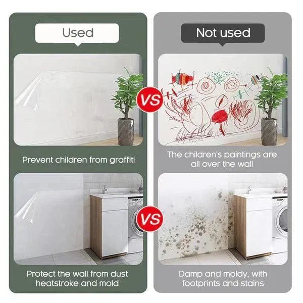 Self- Adhesive Transparent Electrostatic Wall Protection Film Buy 1 Get 1 Free.Scratch & Stain Protection Layer