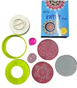 Rangoli Making Kit.Rangoli Making Kit – Decorative Rangoli Design Set for Diwali, Festivals & Home Decoration