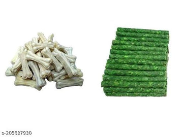 Rawhide Bones (5 Pcs) with 200 g Munchy for Pet (Set of 2)