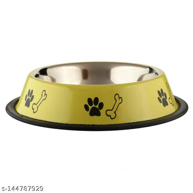 Stainless Steel Feeding Bowls for Pet (Multicolor, 400 ml)Stainless Steel Feeding Bowl for Pet Multicolor (400 ml) | Durable Food & Water Bowl for Dogs & Cats | Hygienic & Easy to Clean Pet Bowl