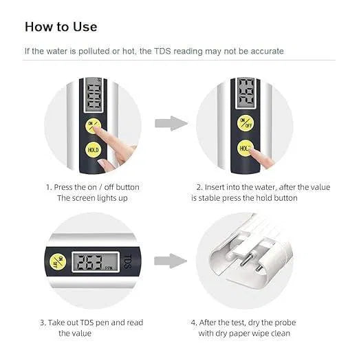 Water TDS Meter Tester.Digital Water TDS Meter Tester for Drinking Water Purity | Portable LCD Water Quality Tester for RO, Aquarium & Hydroponics