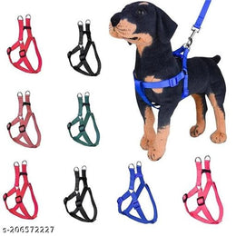 Fabric Body Harness for Dog (Multicolor, 0.5 inches) (Pack of 1)