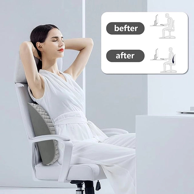 Back Stretcher and Neck Stretcher, Neck and Back Stretcher for Relief, Lumbar Cushion.Back & Neck Stretcher for Pain Relief with Lumbar Support Cushion