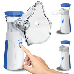 Accutrust Portable Ultrasonic Mesh Nebulizer Machine – Silent Handheld Inhaler for Kids & Adults Respiratory Care