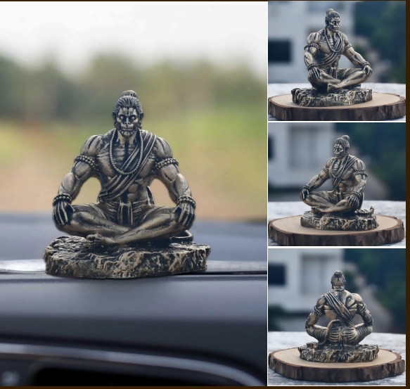 Handcrafted Antique Hanuman Ji Resin Idol – 4 Inch Decorative Showpiece