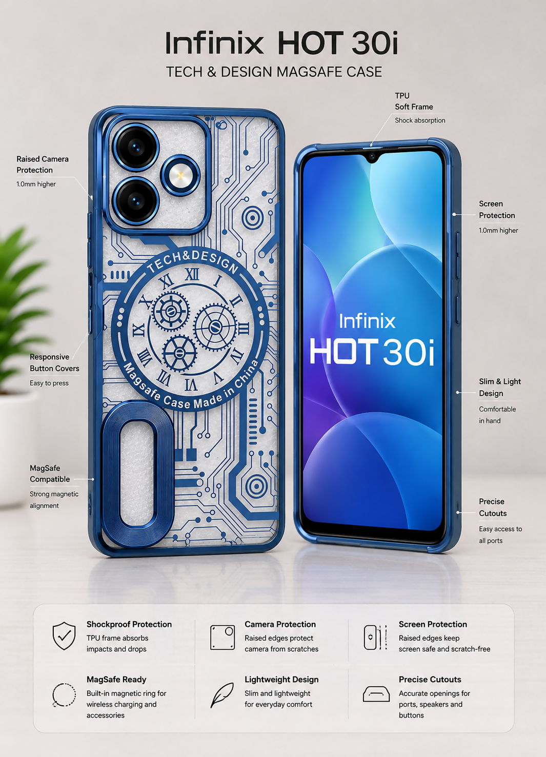 Back cover infinix hot 30i