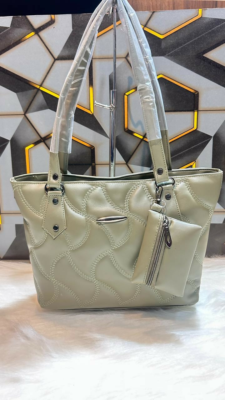 Premium Shoulder Bag with Matching Mini Pouch