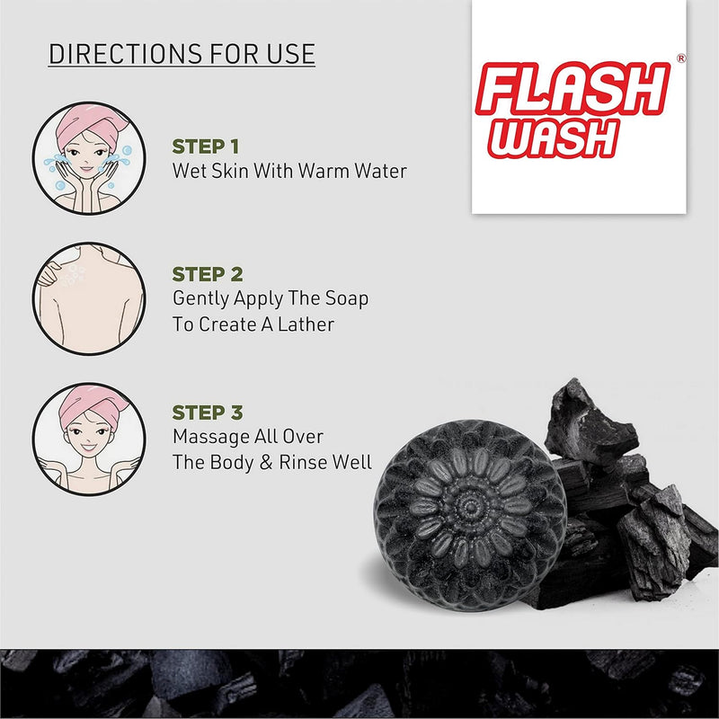 Flash Wash Charcoal Soap (pack of 5)