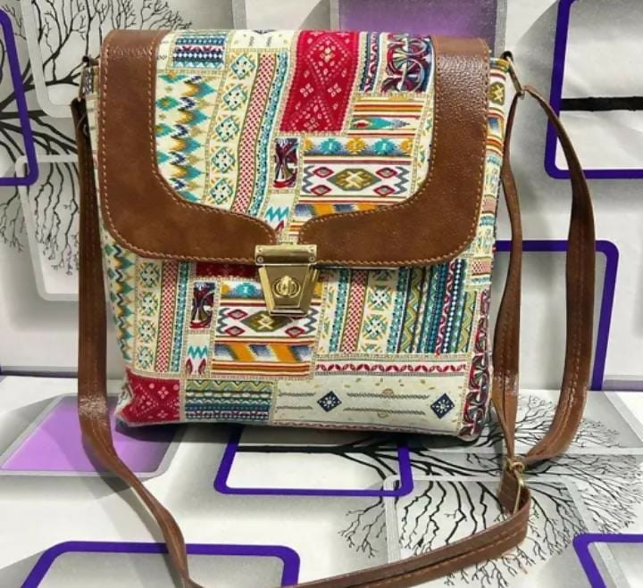 Designer Ethnic Print Handbag for Daily Use
