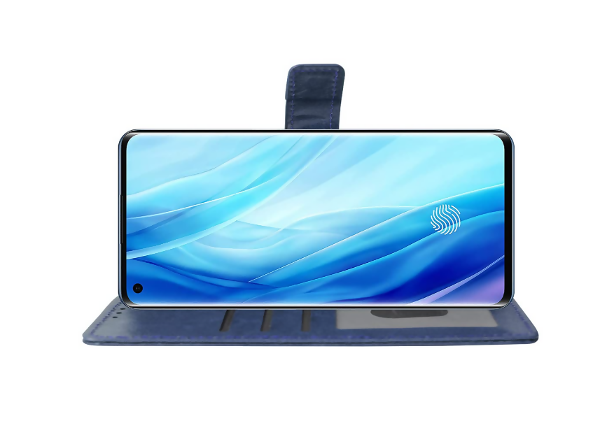 OPPO Reno 4 Pro Premium Leather Flip Cover | Wallet Case with Card Slots | Magnetic Lock & Stand Feature