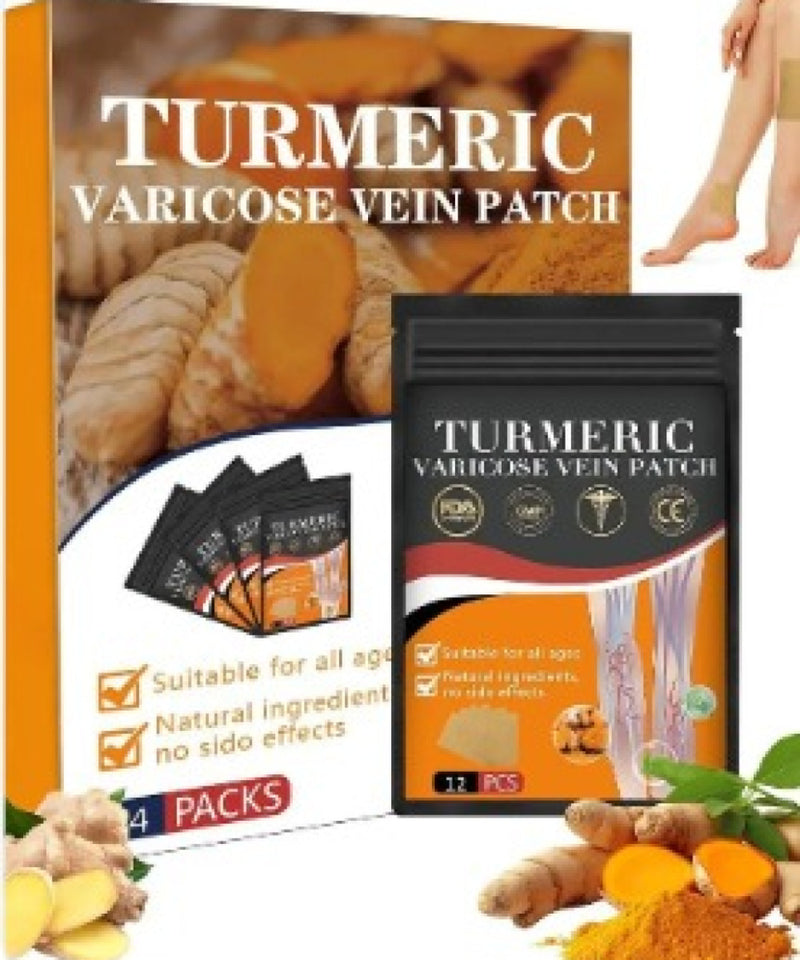 10 Pcs Turmeric Patches For Varicose Veins and Pain Relief (  Pacl Of 2 )