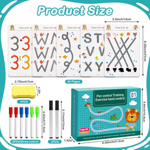 1. Hand Writing Pen Control Training Book For Learning To Write The Alphabets & Numbers For Kids