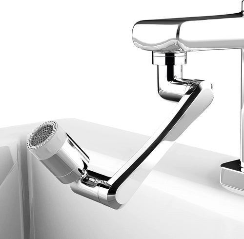 1080° Rotating Faucet Big Angle Swivel Splash Filter Faucet Dual Sprayer Bathroom Steel Sink