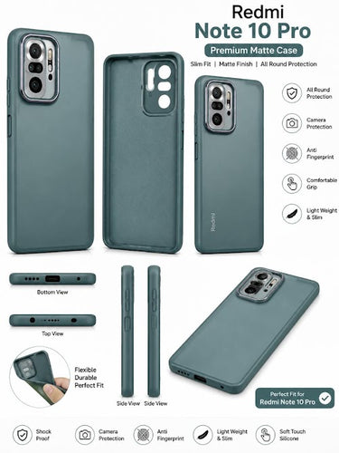 Redmi Note 10 Pro Blue Back Cover | Premium Shockproof Slim Fit Anti-Scratch Protective Mobile Case