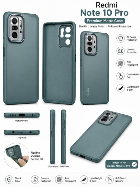 Redmi Note 10 Pro Blue Back Cover | Premium Shockproof Slim Fit Anti-Scratch Protective Mobile Case