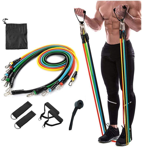 11 In 1 Exercise Bands Resistance Bands Set for Workingout Door Fitness Gym Resistance Bands Kit