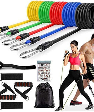 1. 11 Pcs Resistance Band Set For Men & Women