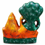 Royal Multicolor Vishnu & Sridevi Statue | Terracotta Lord Vishnu with Goddess Sridevi | Traditional Handmade Hindu God Idol[9inch=H*L=9*8]