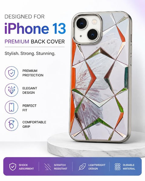 Luxury Diamond Mirror Back Cover for iPhone 13 | Premium Shockproof Protective Case
