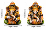 Divine Royal 5-Piece Multicolor Instrumental Vinayagar Statue Set | Traditional Ganesha Musical Idol Combo | Premium Spiritual Home Décor 1 Statue=(6inch=H*L=6*6)