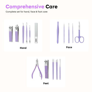 1. 16 Piece Manicure Set - Professional Grooming Kit for Nails, Cuticles & Personal Care
