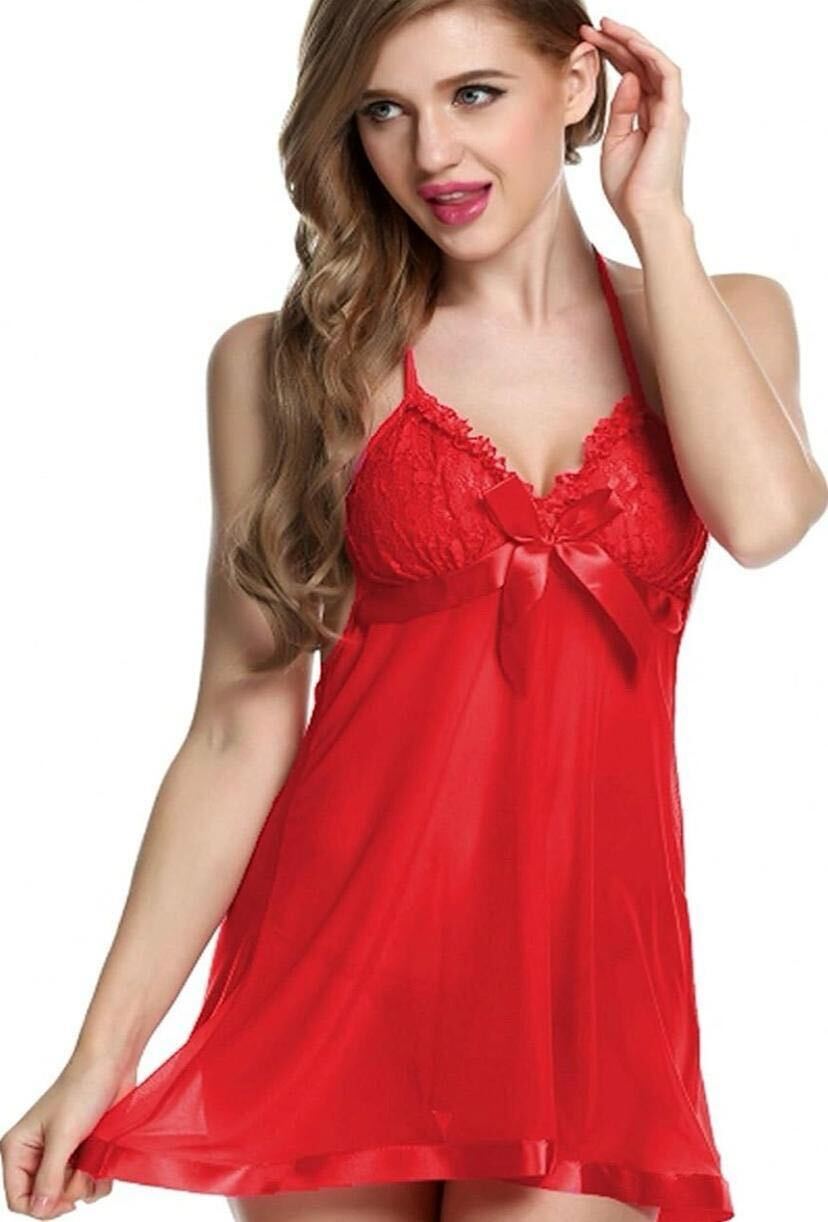 Romance in Maroon Nighty - Premium Satin Material (Maroon, Free Size)Romance in Maroon Nighty – Premium Satin Nightdress for Women (Maroon, Free Size) Soft & Elegant Sleepwear