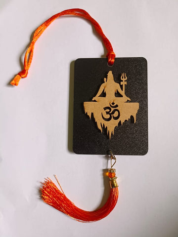 Ak Ultimate Mahadev Om Car Hanging Handmade Hangings For Positivity Car Hanging Ornament (Multicolor, Pack of 1)
