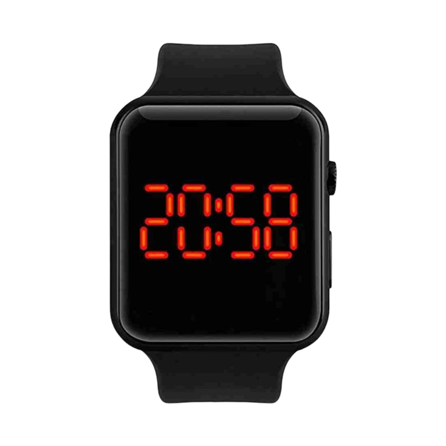 LED Digital Watch for Kids (Black, Pack of 1)Kids LED digital watch in black color with clear display. Lightweight, waterproof, shock-resistant design – perfect for boys & girls daily use.