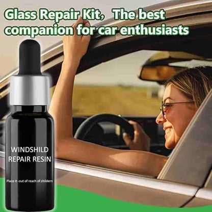 "Glass Repair Kit Pack of 2 – Easy and Quick Solution for Cracked, Chipped, or Damaged Glass, Windows, Mirrors, and Household Glass Surfaces"