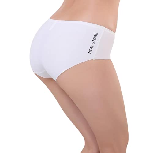Women's Ice Silk Blend Invisible Lines No Show Hipster Panty (Multicolor, S) (Pack of 4)Women’s Ice Silk Blend No Show Hipster Panty (Pack of 4) Invisible Seamless Innerwear